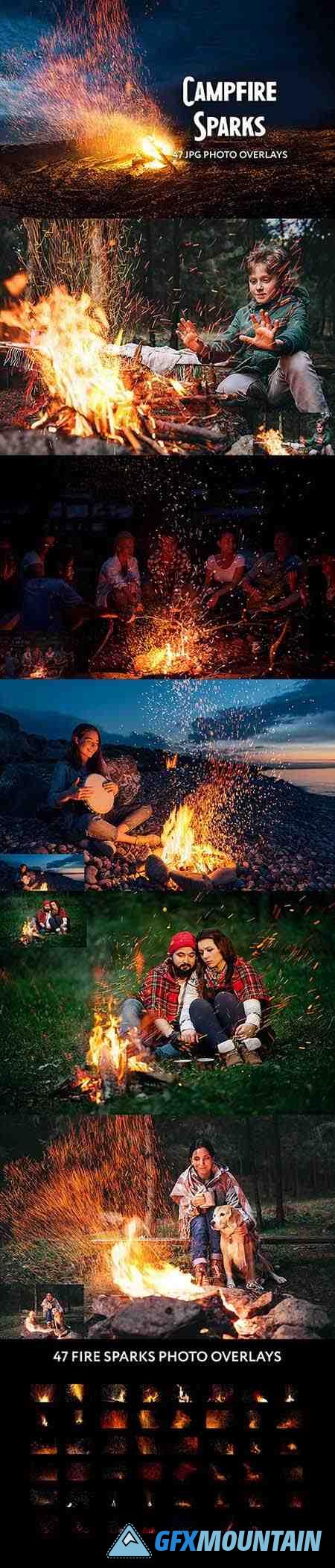 47 Campfire Spark Photo Overlays 34818217
