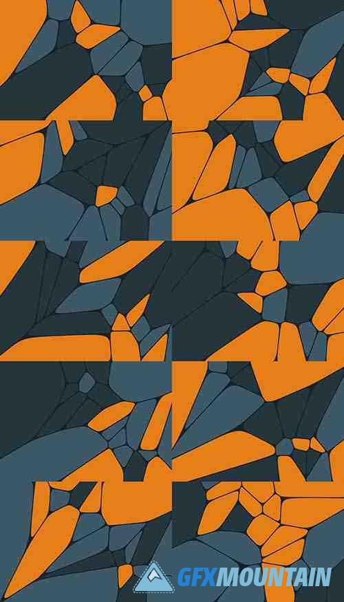 Orange Voronoi Backgrounds