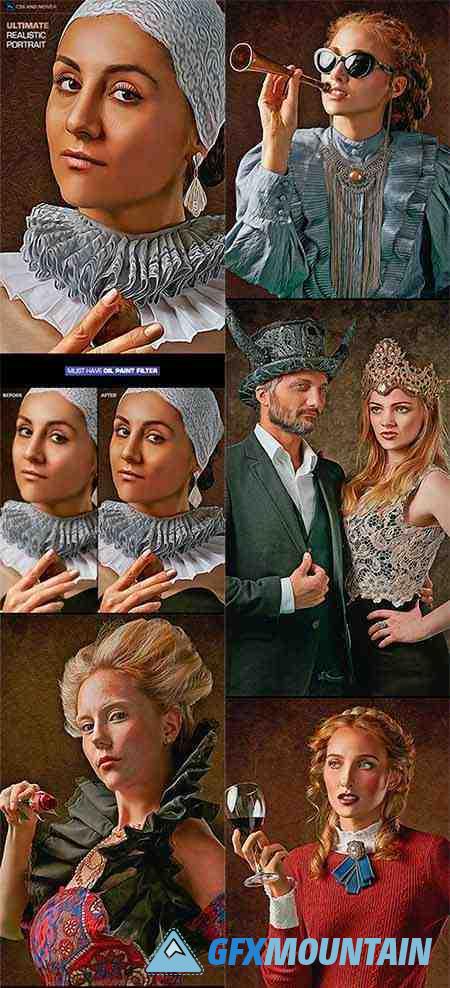 Ultimate Realistic Painting PS Action - 36615679