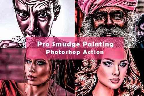 Pro Smudge Painting Photoshop Action