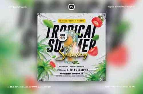 Tropical Summer PSD Flyer
