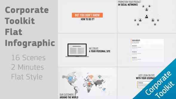 Corporate Toolkit Flat Infographic 8941979