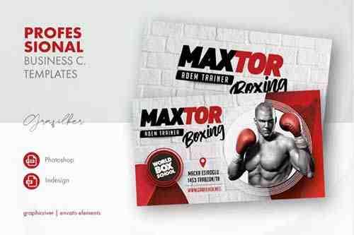 Boxing School Business Card Templates