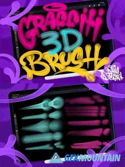 Graffiti 3D Procreate Brush