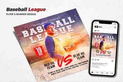 Baseball League Social Media Promotion