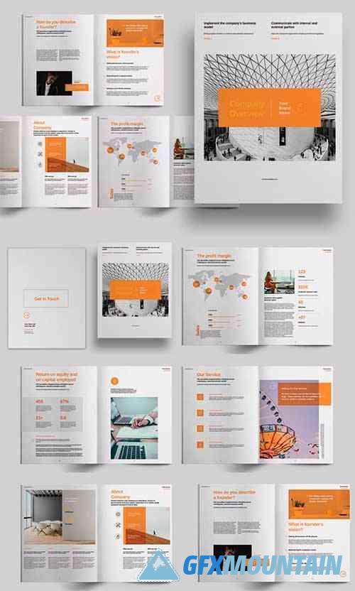 Orange Business Brochure Layout