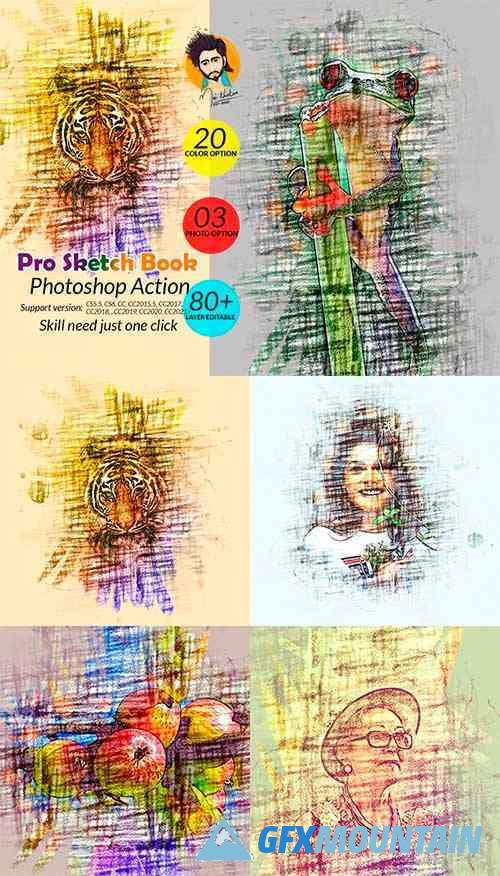 Pro Sketch Book Photoshop Action 5796722