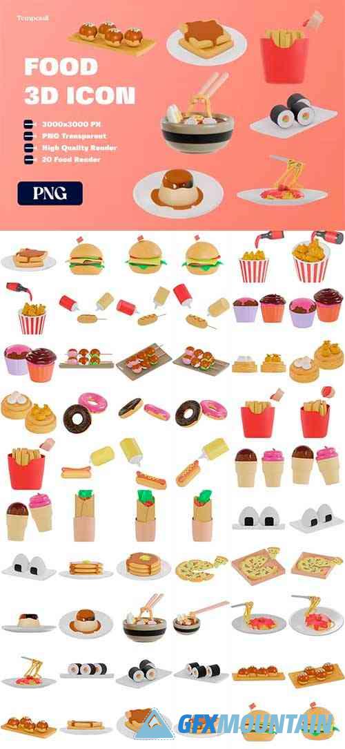 Food 3D Illustration