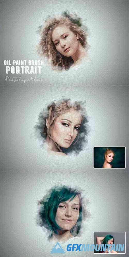 Oil Paint Brush Effect Portrait