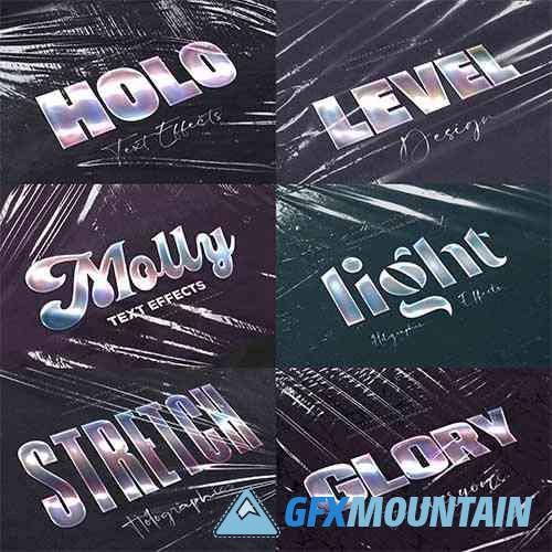 Flat Holochrome Text Effects - 7412158