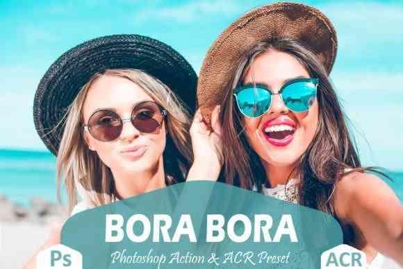 12 Bora Bora Photoshop Actions And ACR Presets, Beach Bright