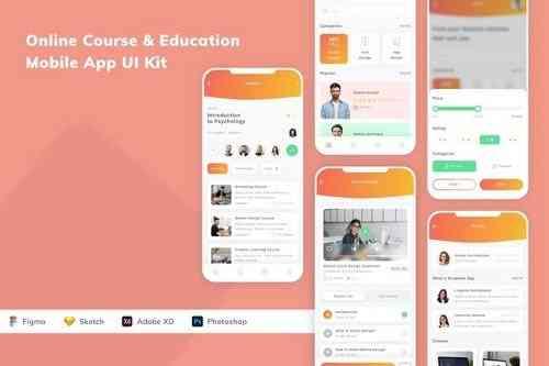 Online Course & Education Mobile App UI Kit