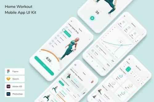 Home Workout Mobile App UI Kit