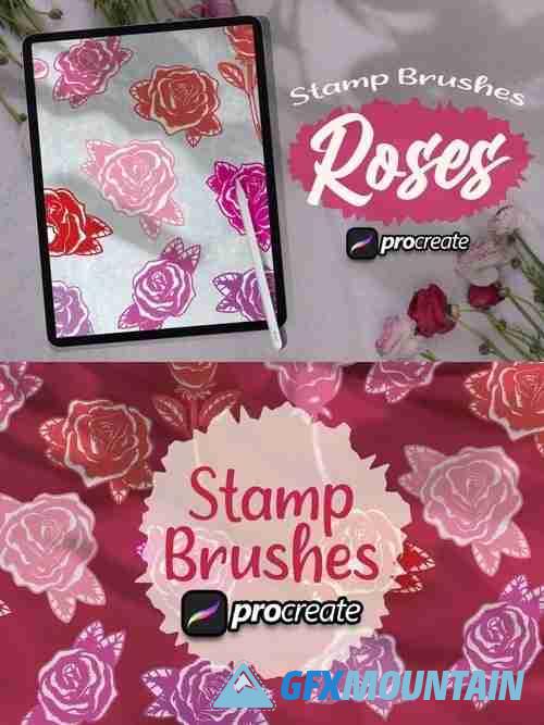 Roses Brush Stamp Procreate