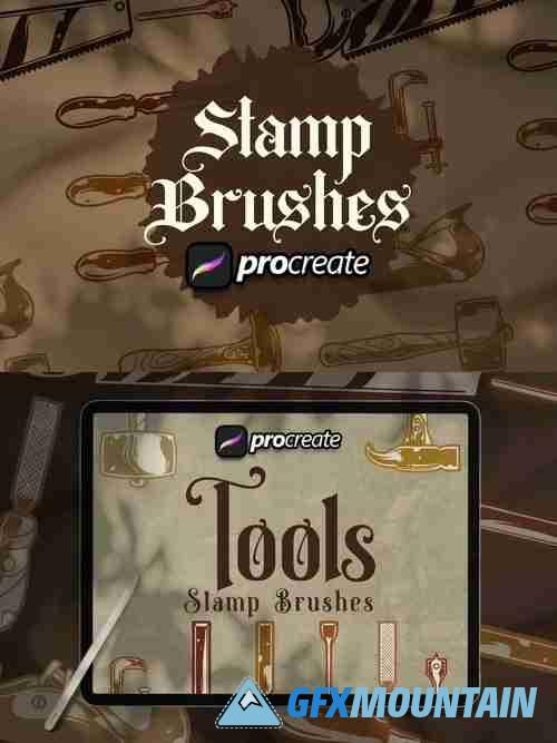 Craftsman Tool Brush Stamp Procreate