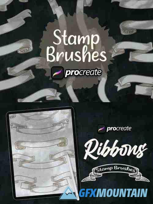 Ribbon Brush Stamp Procreate