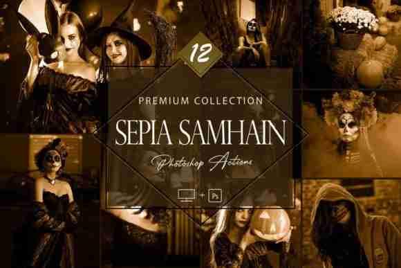12 Sepia Samhain Photoshop Actions