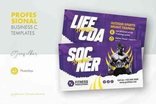 Fitness Trainer Business Card Templates