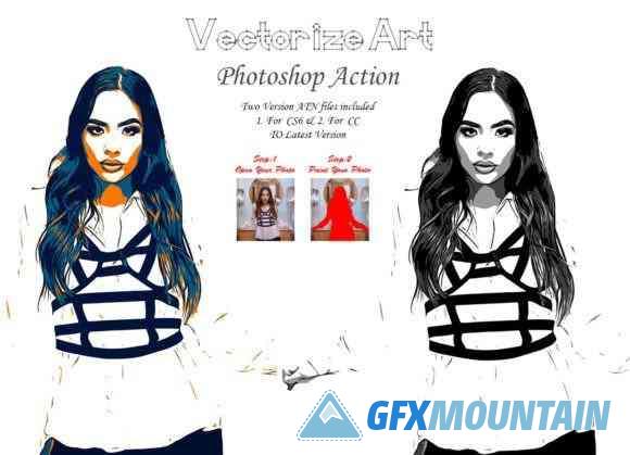Vectorize Art Photoshop Action