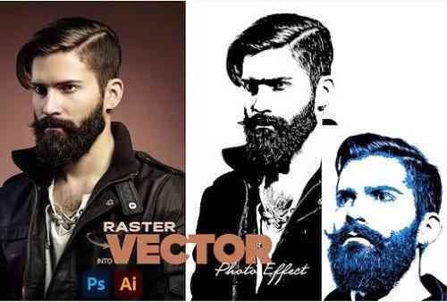 Raster Into Vector Photoshop Action