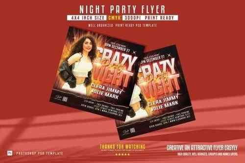 Crazy Night Party Flyer