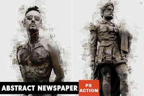 Abstract Newspaper Photoshop Action