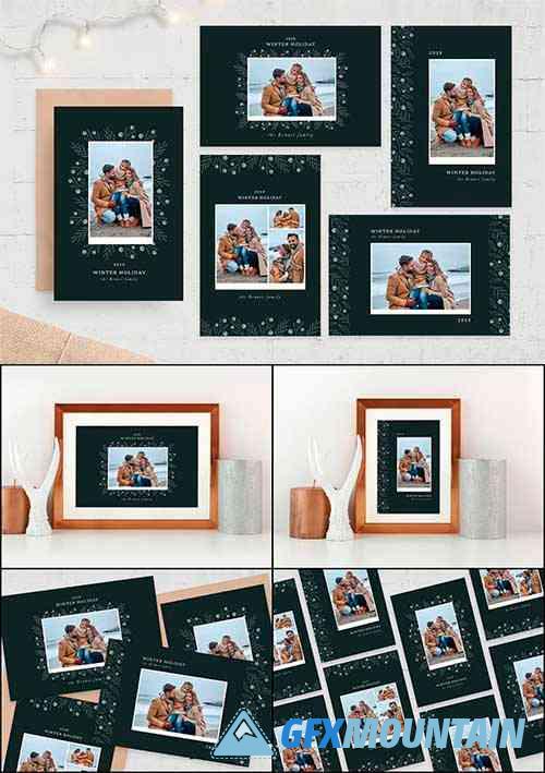Winter Family Photo Card Template