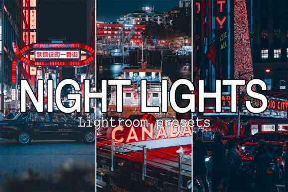 9 Night Lights Lightroom presets