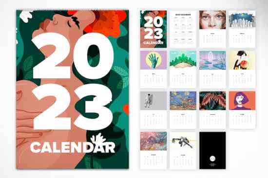 Yearly Wall Calendar 2023