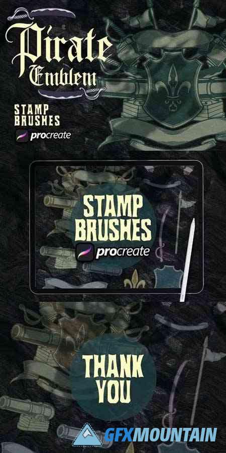Hand Drawing Pirates Brush Stamp Procreate