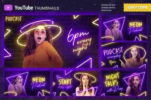 Neon YouTube Thumbnails - 10928202
