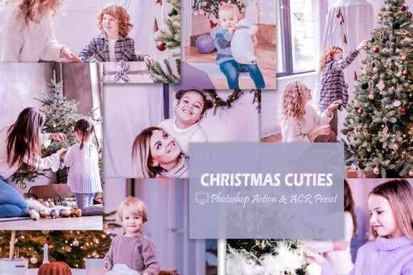 12 Christmas Cuties Photoshop Actions And ACR Presets