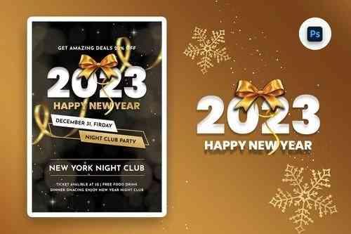 New Year Party Flyer Design Template