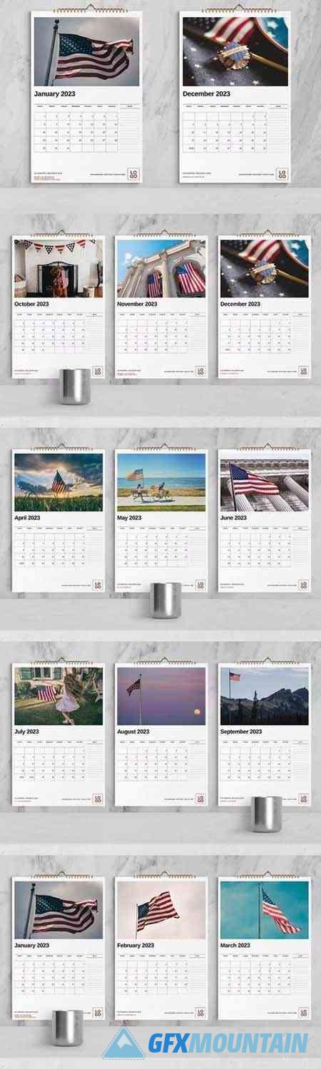 Flag of the United States Wall Calendar 2023