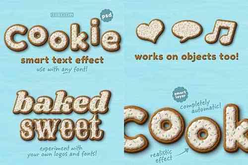 Cookie text effect