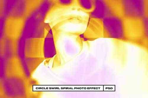 Circle Swirl Spiral Photo Effect