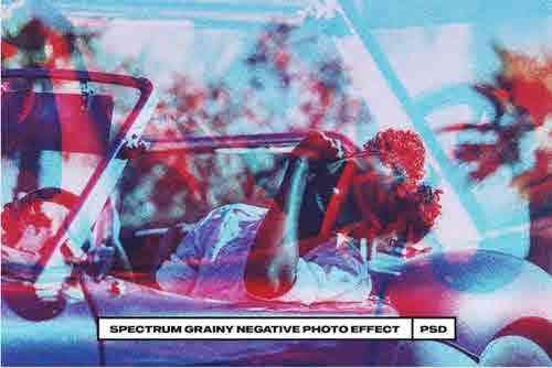 Spectrum Grainy Negative Photo Effect