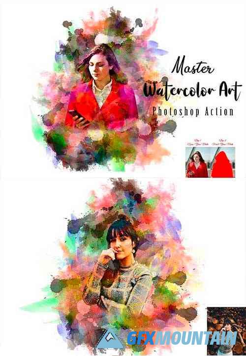 Master Watercolor Art PS Action