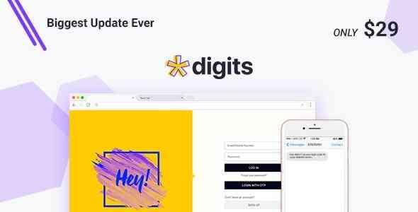 Digits v8.1.1 - WordPress Mobile Number Signup and Login - 19801105 - NULLED + Digits Add-Ons