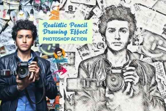 Realistic Pencil Drawing Effect