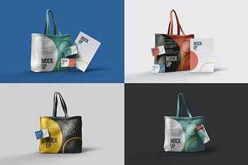 Tote Bag, business cards and Letterhead Mockup