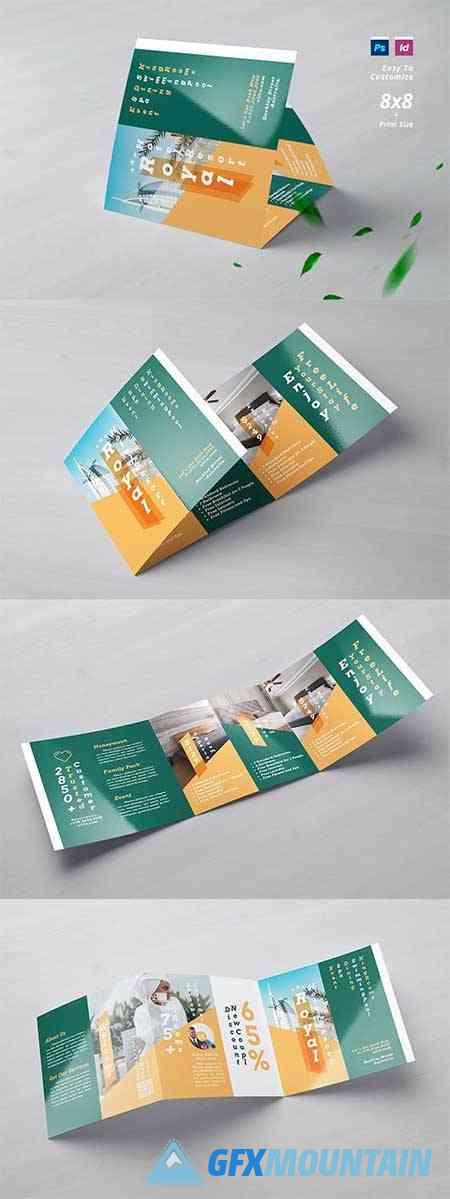 Hotel & Resort Square Trifold Brochure