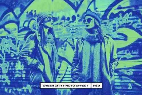 Cyber City Photo Effect