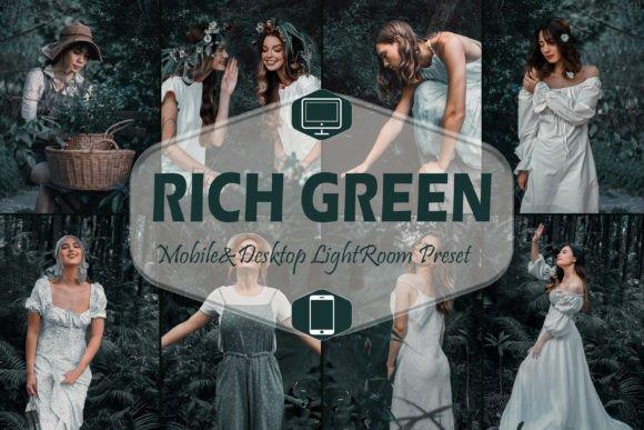 16 Rich Green Mobile & Desktop Lightroom Presets, Moody