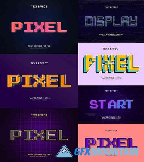 Pixel text effect