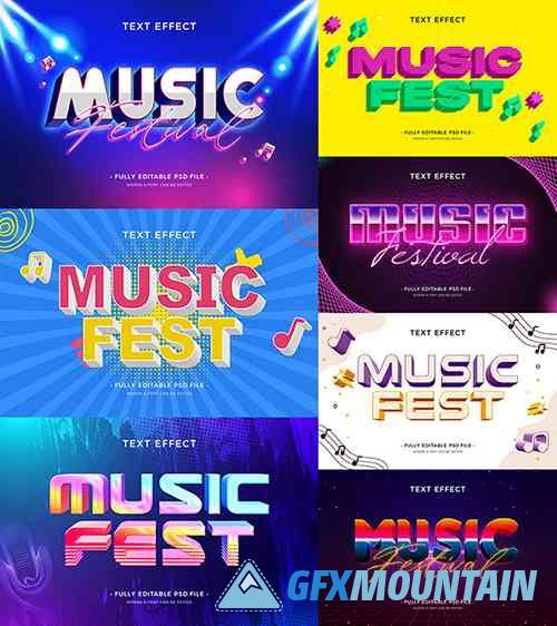 Music festival text effect