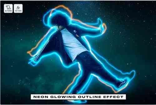 Neon Glowing Outline Effect