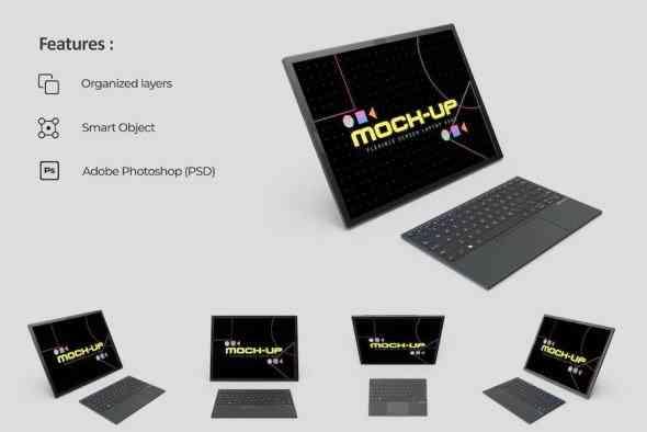 Flexible Asus Laptop Mockup