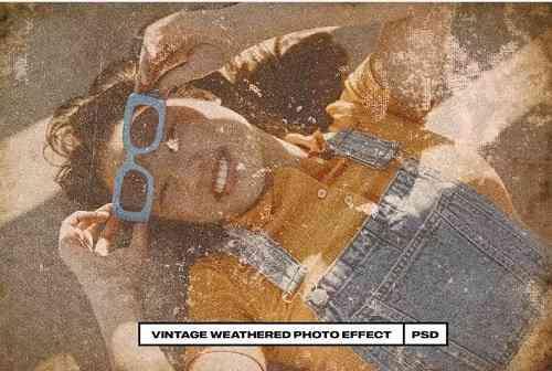 Vintage Weathered Photo Effect