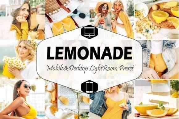 10 Lemonade Mobile & Desktop Lightroom Presets, Warm Lemon